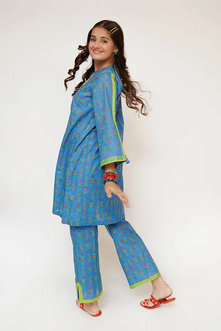 Picture of Senorita - Girls Eid Dress - Casual 2 Piece Suit - Cotton Lawn Printed - GAC-03479 - Available at Raja Sahib