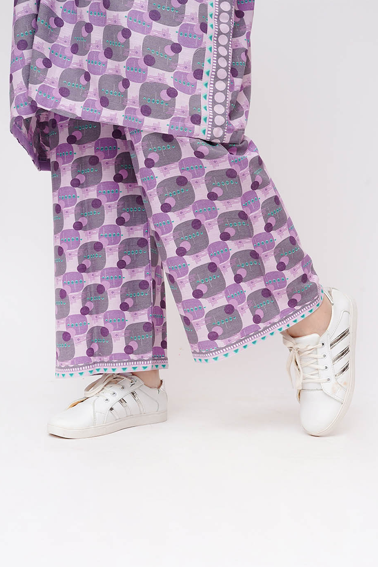 Picture of Senorita - Purple & Multicolor - Casual 2 Piece Suit - GAC-03580 - Available at Raja Sahib