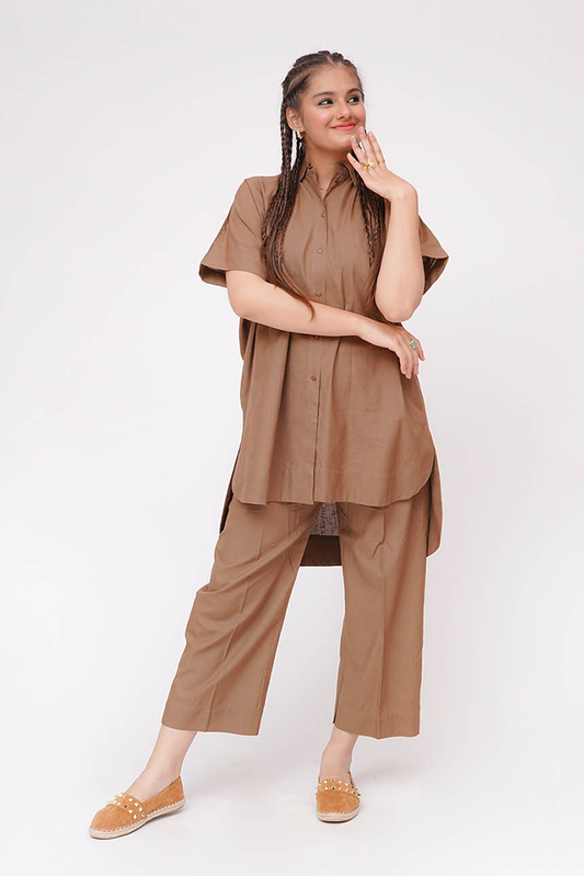 Senorita - Light Brown - Casual 2 Piece Suit  - GAC-03610
