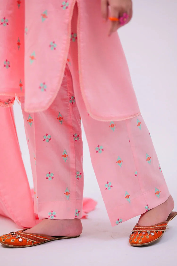 Picture of GAD-02737 | Peach | Casual 3 Piece Suit | Cotton Self Dobby - Available at Raja Sahib