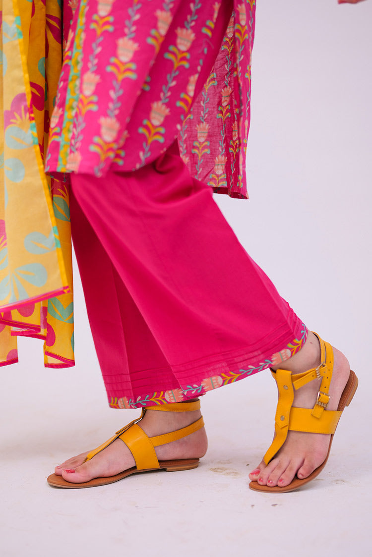 Picture of Senorita - GAD-02748 | Shocking Pink & Multicolor | Casual 3 Piece Suit | Cotton Lawn Printed - Available at Raja Sahib