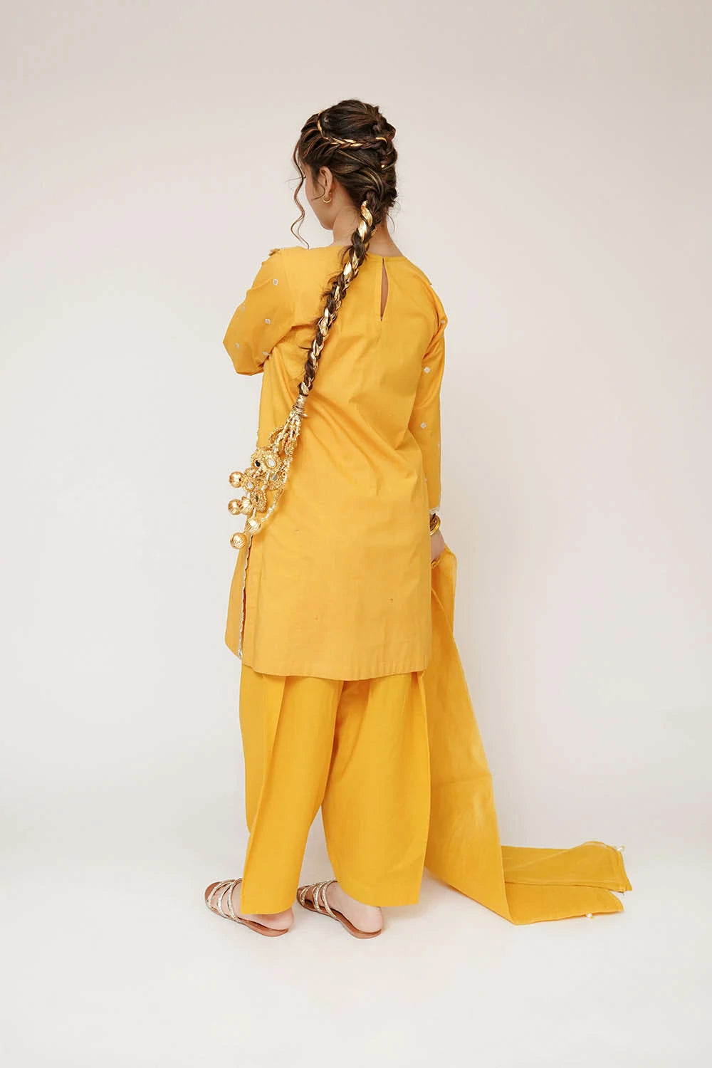 Picture of Senorita - Girls Eid Dress - Casual 3 Piece Suit - Cotton Plain Embroidery - GAD-03415 - Available at Raja Sahib