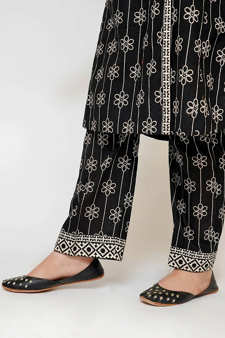 Picture of Senorita - Girls Eid Dress - Black & Fawn - Casual 3 Piece Suit - GAD-03460 - Available at Raja Sahib