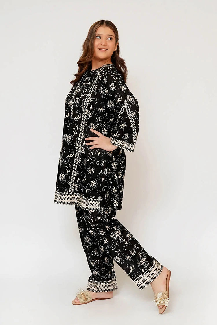 Picture of Senorita - Girls Eid Dress - Black & Fawn - Casual 3 Piece Suit - GAD-03462 - Available at Raja Sahib