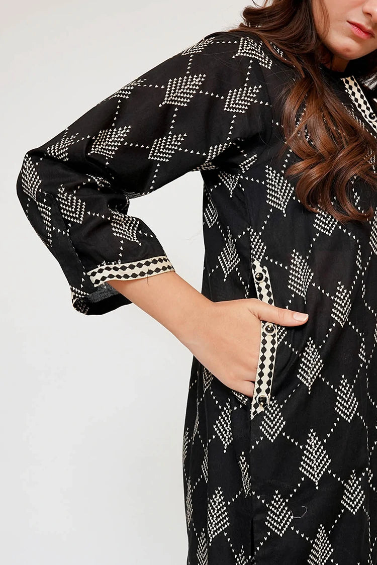 Picture of Senorita - Girls Eid Dress - Black & Fawn - Casual 3 Piece Suit - GAD-03463 - Available at Raja Sahib