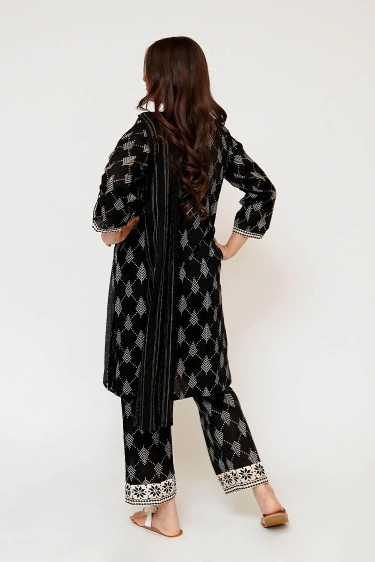 Picture of Senorita - Girls Eid Dress - Black & Fawn - Casual 3 Piece Suit - GAD-03463 - Available at Raja Sahib