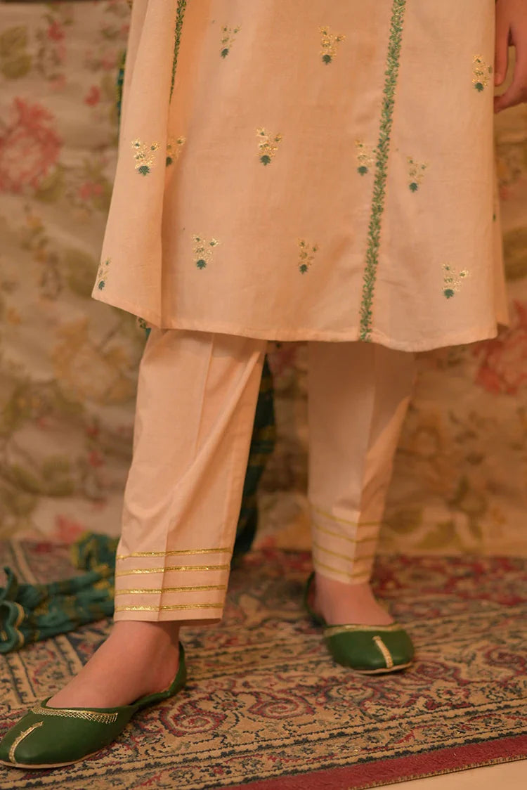 Picture of GBD-02942 | Fawn & Multicolor | Casual Plus 3 Piece Suit | Cotton Jacquard - Available at Raja Sahib