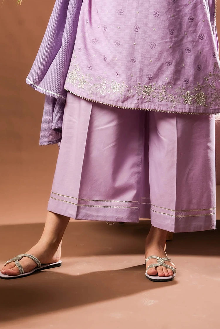 Picture of Senorita - Girls Eid Dress - Purple & Multicolor - Casual Plus 3 Piece Suit - GBD-03385 - Available at Raja Sahib