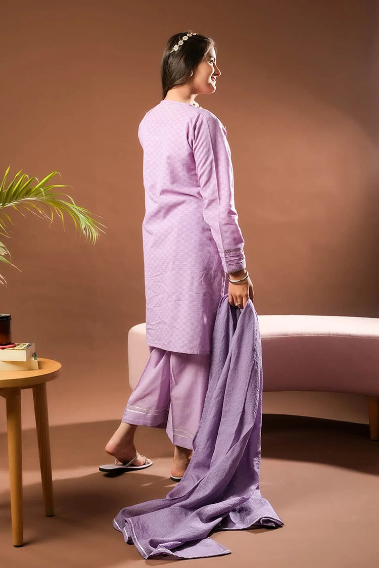 Picture of Senorita - Girls Eid Dress - Purple & Multicolor - Casual Plus 3 Piece Suit - GBD-03385 - Available at Raja Sahib
