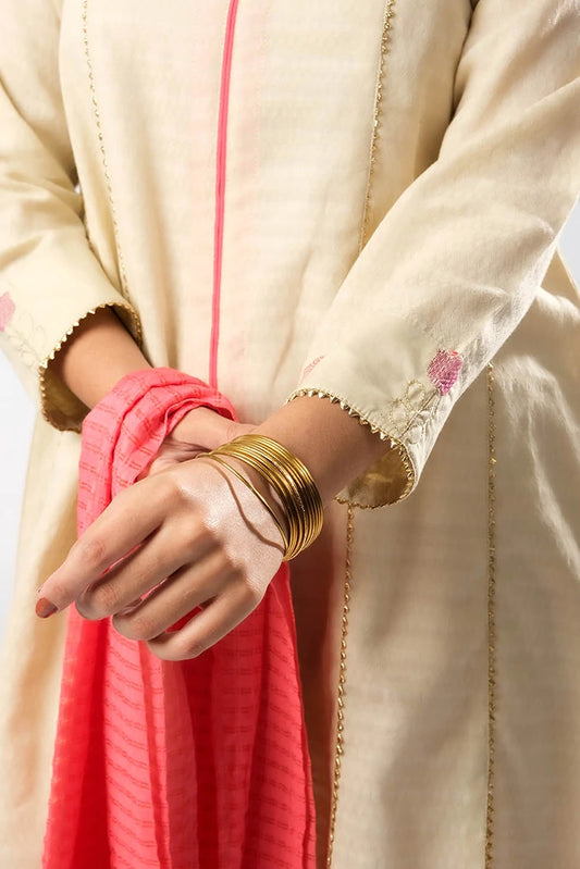 Picture of Senorita - Girls Casual Dress - Casual Plus 3 Piece Suit - Cotton Self Dobby - GBD-03402 - Available at Raja Sahib