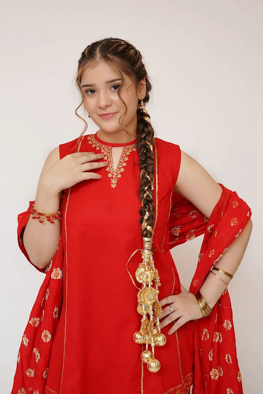 Picture of Senorita - Girls Casual Dress - Casual Plus 3 Piece Suit - GBD-03443 - Available at Raja Sahib