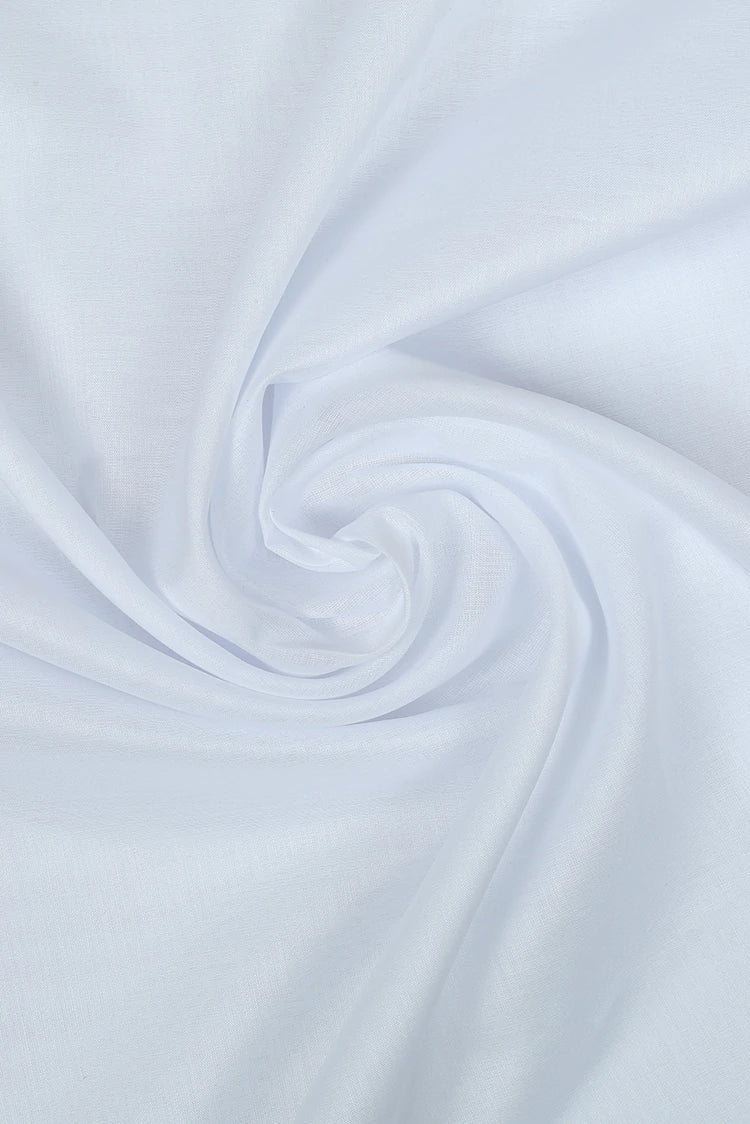 Picture of Fabrich - Elegant Cotton-Lawn Unstitched Kameez Shalwar - White - Available at Raja Sahib