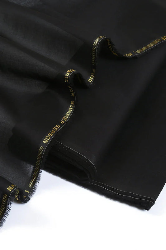 Fabrich - Premium Cotton-Lawn Unstitched Kameez Shalwar - Black