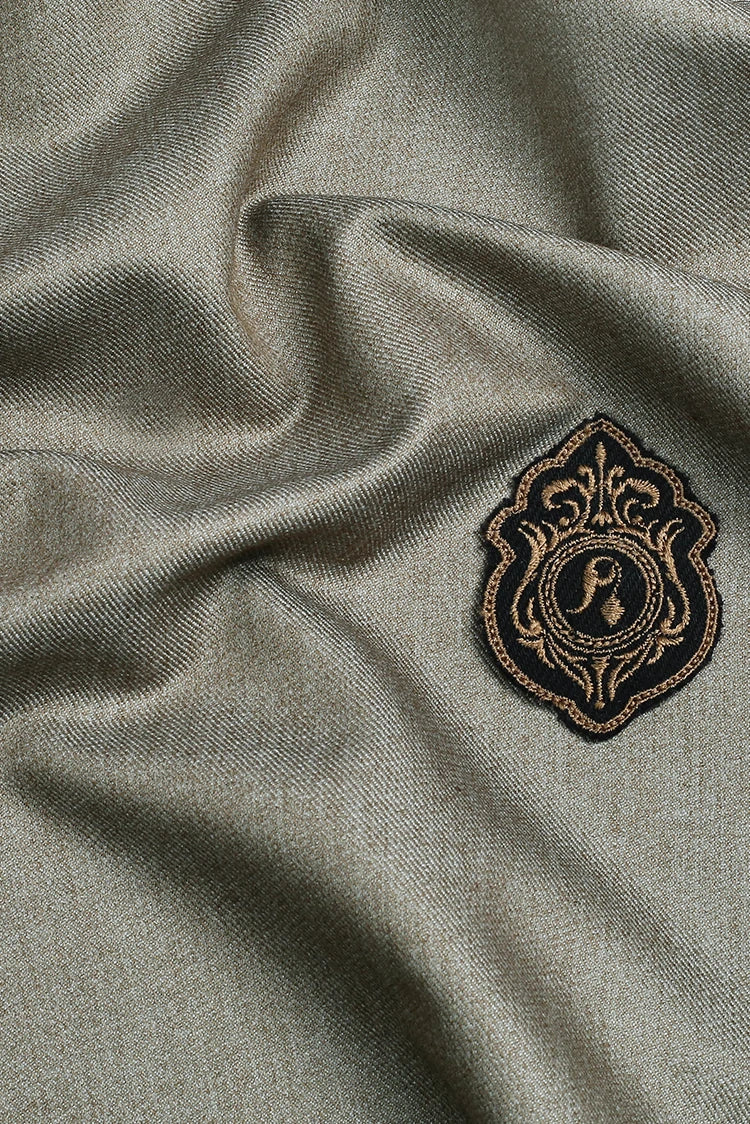 Picture of Fabrich - Men's Unstitch Poly-Wool Blend Kameez Shalwar - Mud - Available at Raja Sahib
