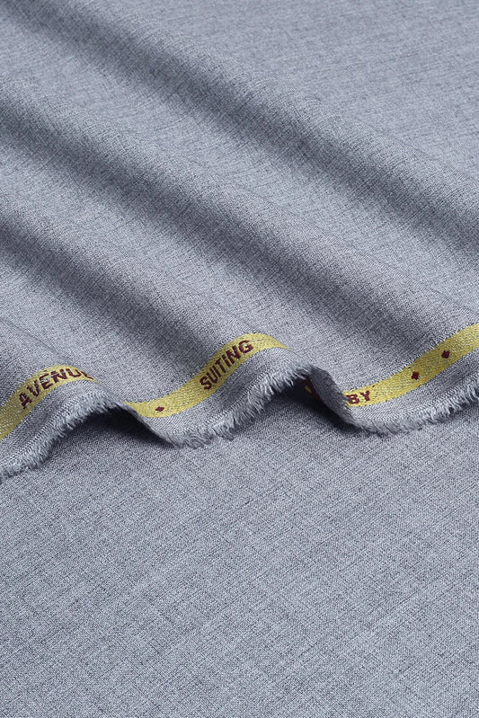 Fabrich - Men's Unstitch Textured Poly Blend Kameez Shalwar - Grey Cloud