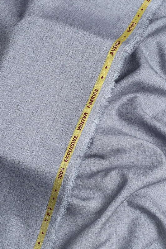 Fabrich - Men's Unstitch Textured Poly Blend Kameez Shalwar - Grey Cloud