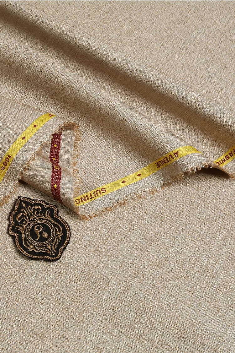 Picture of Fabrich - Men's Unstitch Textured Poly Blend Kameez Shalwar - Beige - Available at Raja Sahib