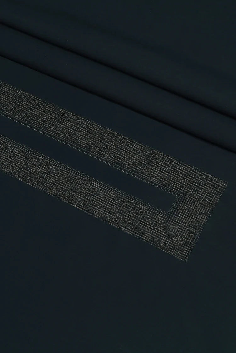 Picture of Fabrich - Men's Unstitch Tarkashi Effect Embroidered Neckline - Olive - Available at Raja Sahib