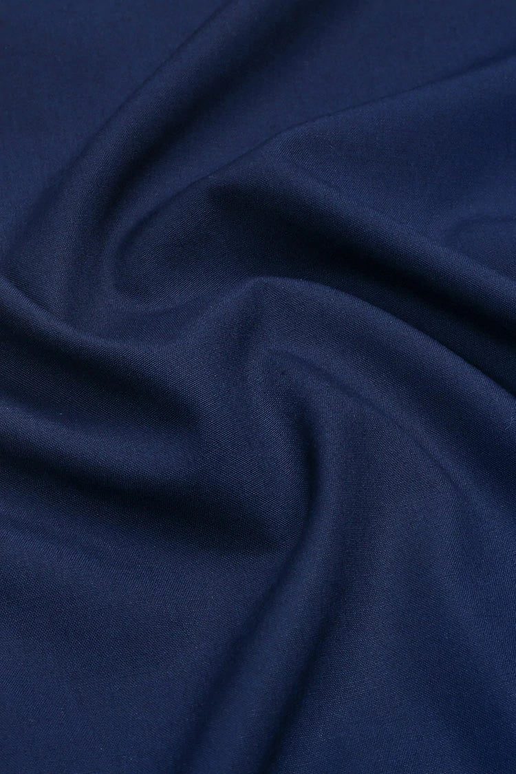 Picture of Fabrich - Men's Unstitch Cross Stitch Embroidered Kameez Shalwar - Navy - Available at Raja Sahib