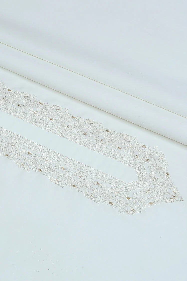 Picture of Fabrich - Men's Unstitch Semi-Formal Embroidered Kameez Shalwar - Off White - Available at Raja Sahib