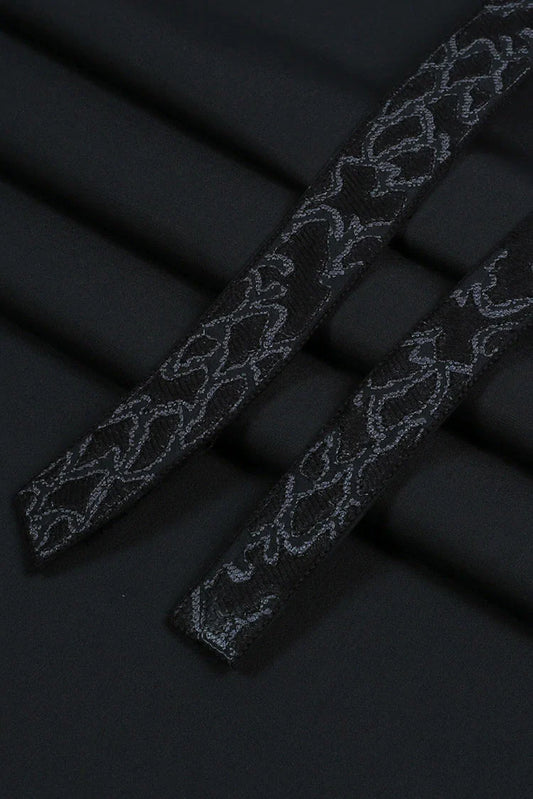 Picture of Fabrich - Men's Unstitch Multi-Colored Embroidered Kameez Shalwar - Black - Available at Raja Sahib