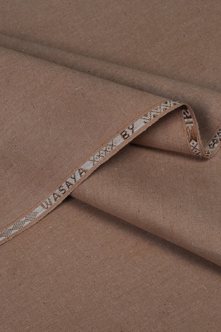 Picture of Fabrich - Men's Unstitch Embroidered Khaddar Kameez Shalwar - Melon - Available at Raja Sahib