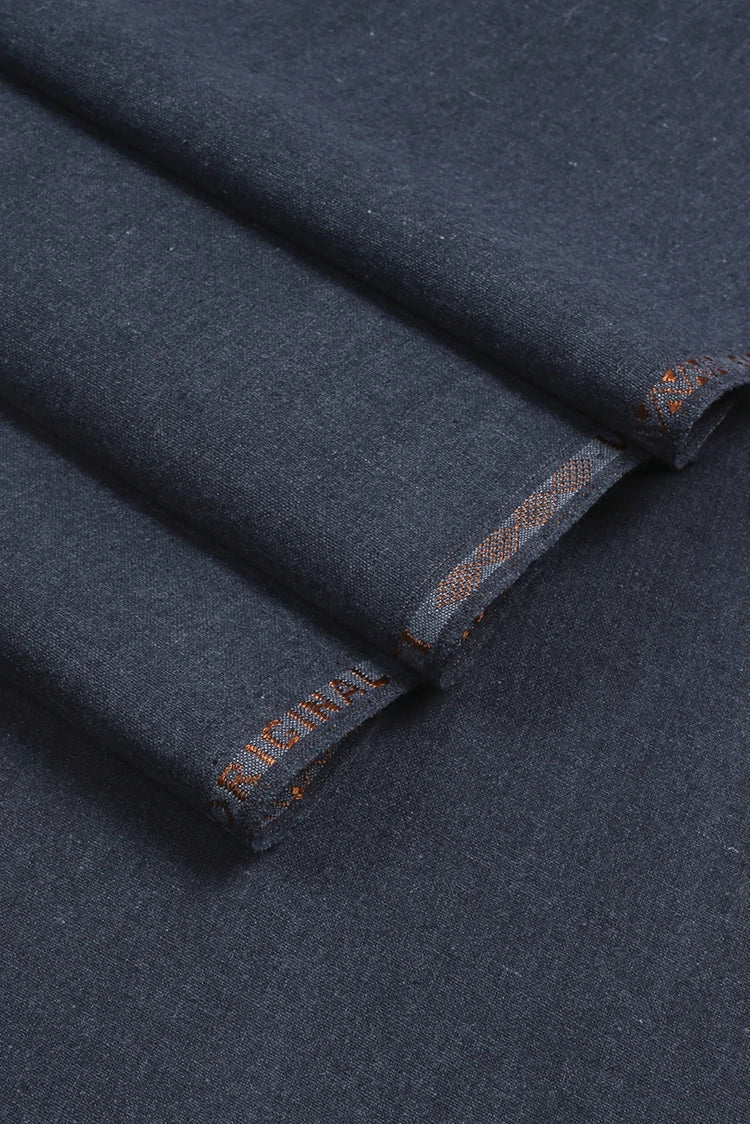 Picture of Fabrich - Men's Unstitch Embroidered Khaddar Cutwork - Charcoal - Available at Raja Sahib