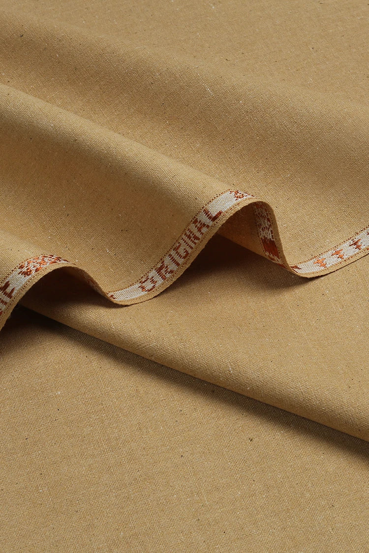 Picture of Fabrich - Men's Unstitch Embroidered Khaddar Cutwork - Bronze - Available at Raja Sahib