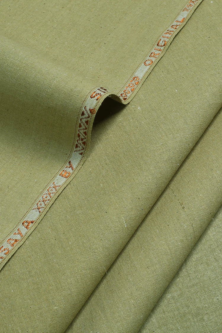 Picture of Fabrich - Men's Unstitch Embroidered Khaddar Cutwork - Sage - Available at Raja Sahib