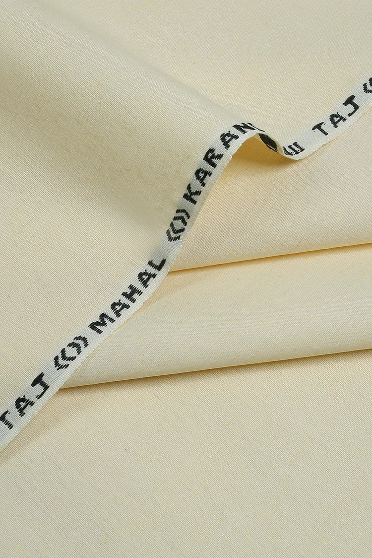 Picture of Fabrich - Men's Unstitch Embroidered Cotton Karandi - Cream - Available at Raja Sahib
