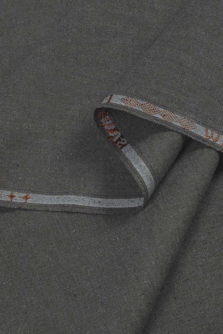 Picture of Fabrich - Men's Unstitch Embroidered Khaddar Cutwork Davy-Grey - Available at Raja Sahib