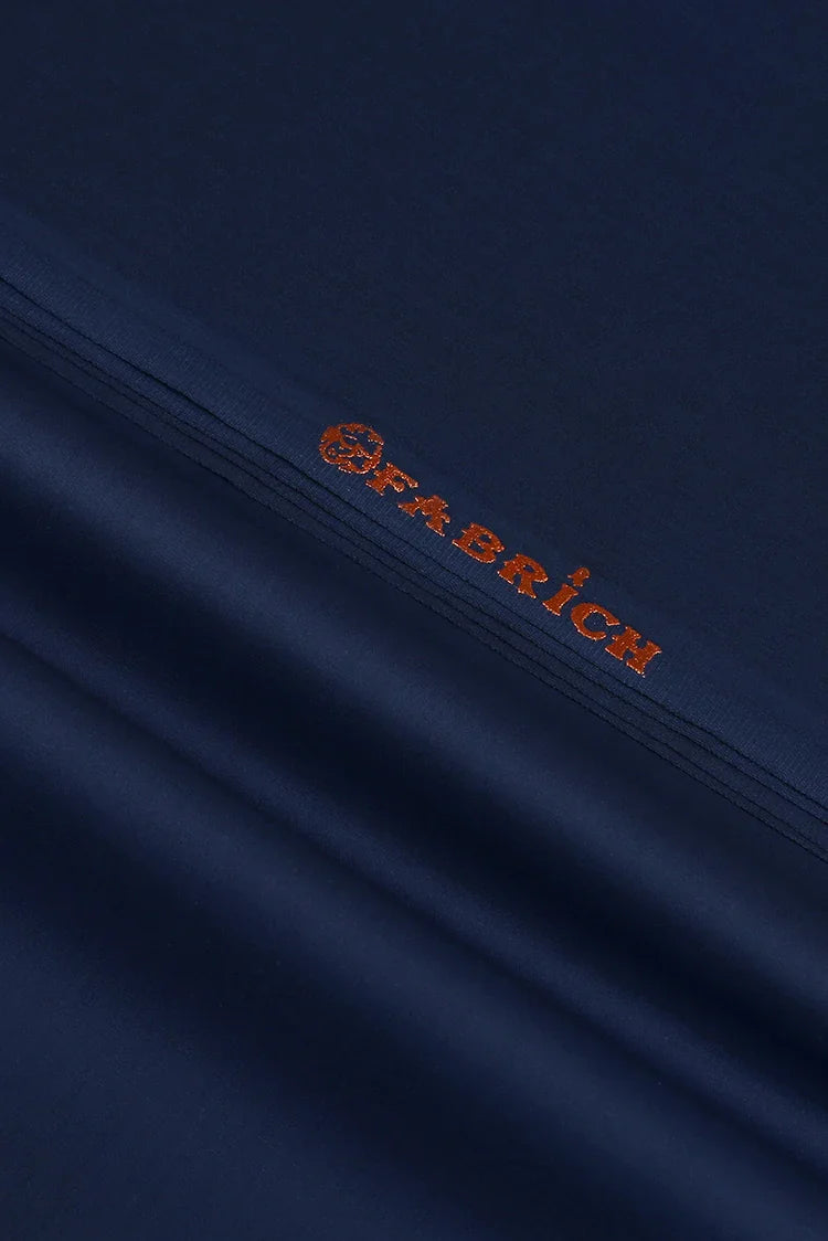 Picture of Fabrich - Men's Unstitch Swiss Fine Cotton Kameez Shalwar - Navy - Available at Raja Sahib