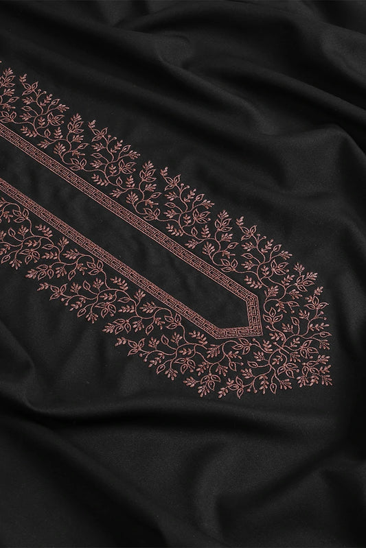Picture of Fabrich - Black Floral Kashmiri Embroidered Kameez Shalwar - Available at Raja Sahib