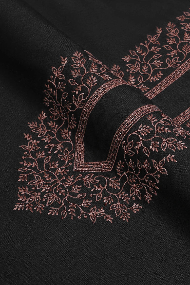 Picture of Fabrich - Black Floral Kashmiri Embroidered Kameez Shalwar - Available at Raja Sahib