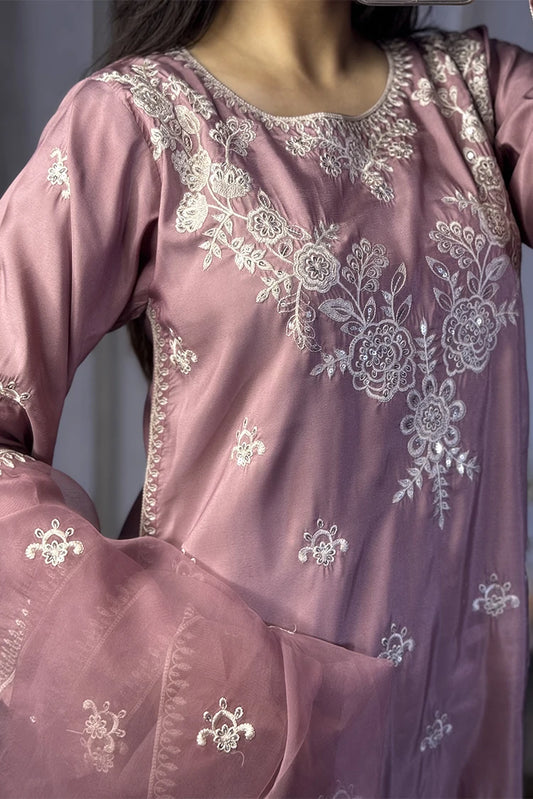 Picture of Gulle Eida - Silk Long Dress - Available at Raja Sahib
