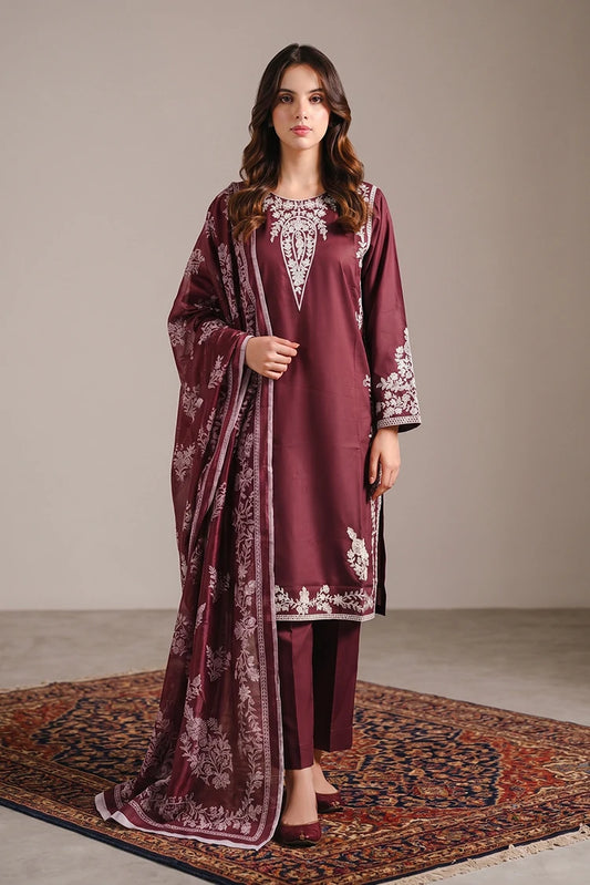 Gulle Eida - 3 Piece Kurta Set - Zeebaish