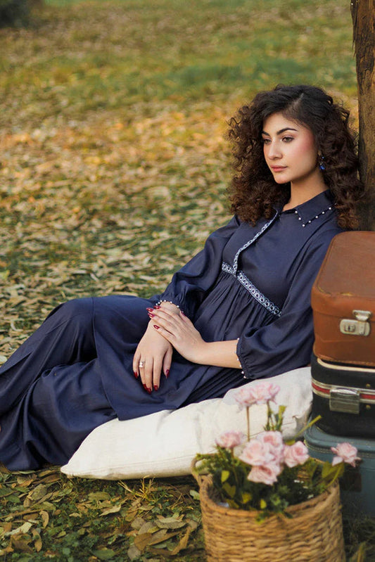 Picture of Hada - Threaded Tales - Dark Azure - Available at Raja Sahib