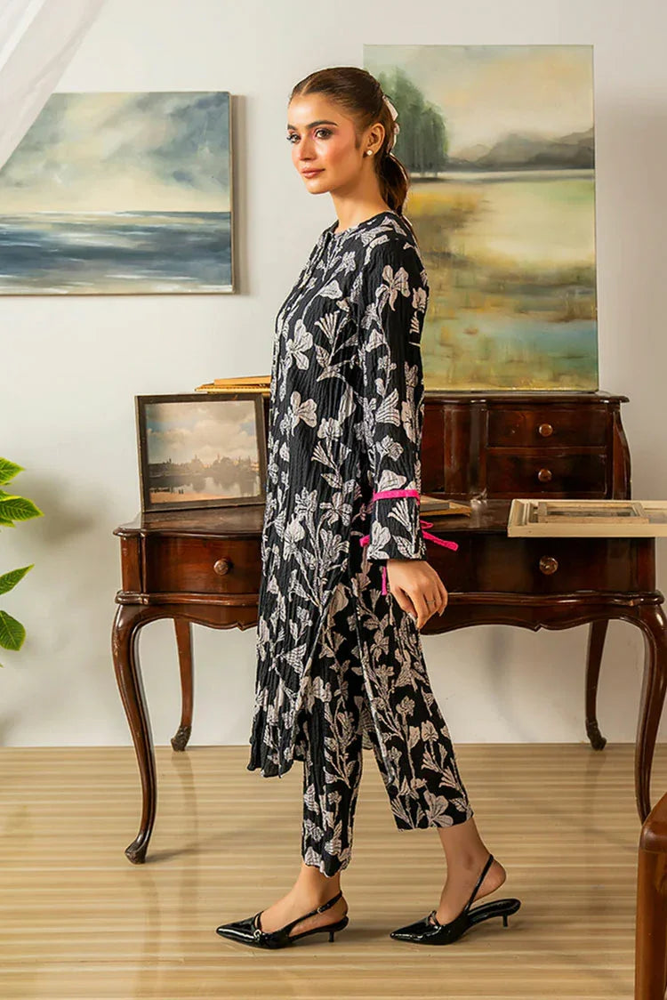 Picture of Hada - Celestial Bloom - Co-Ord Set - Ink Blossom - Available at Raja Sahib