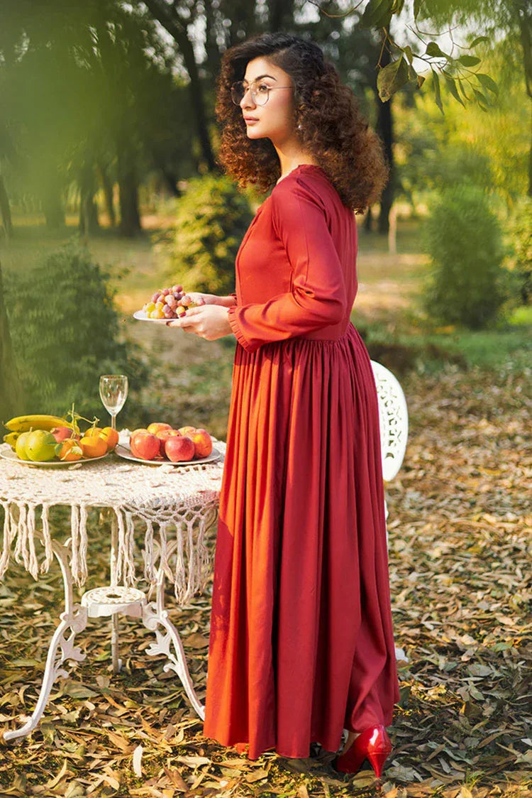 Picture of Hada - Threaded Tales - Crimson - Available at Raja Sahib