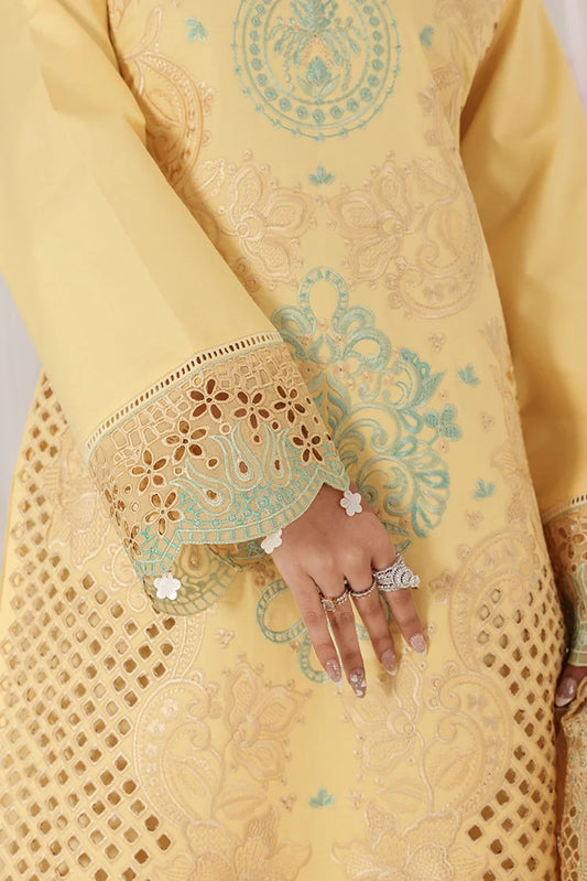 Picture of Bella Studio - Luxury Embroidered Lawn Collection - Hint of Lemon - Available at Raja Sahib