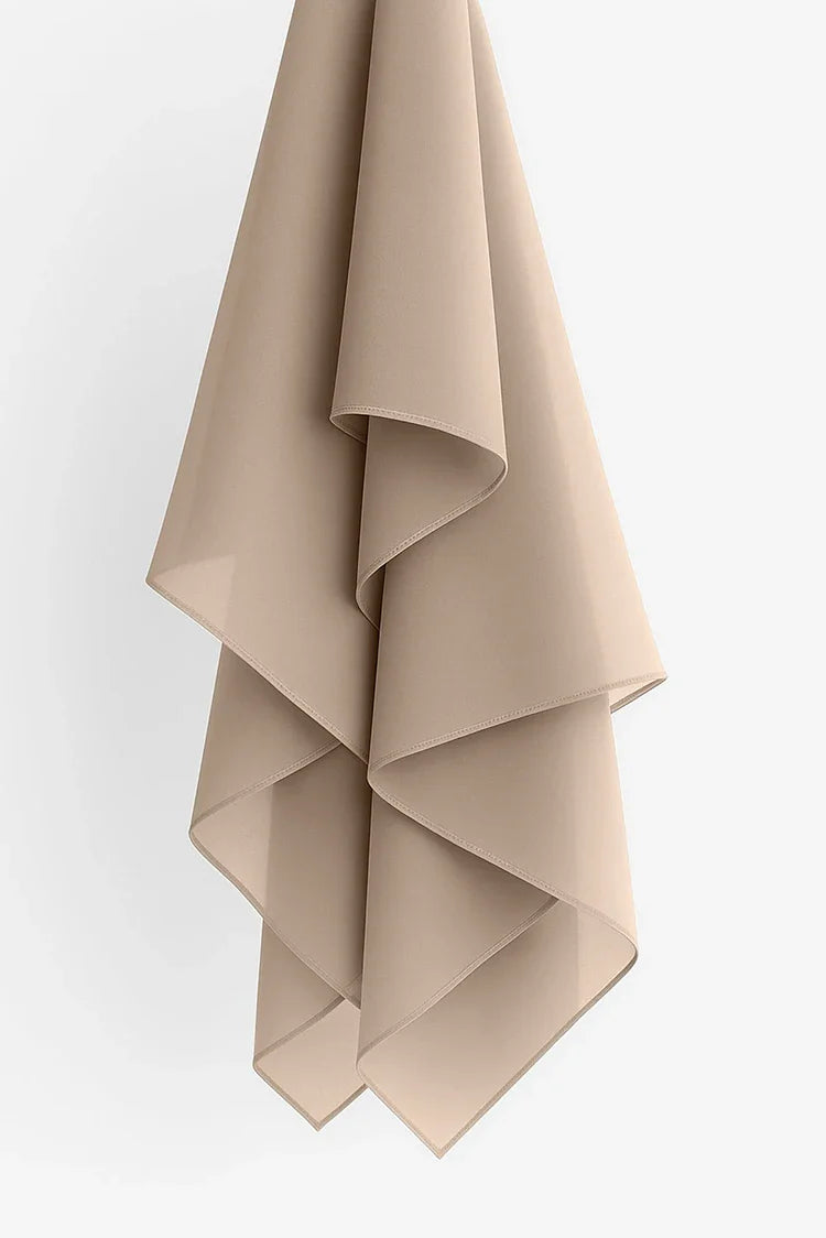 Picture of Divinely Crafted - Hijab Chiffon - Beige - Available at Raja Sahib