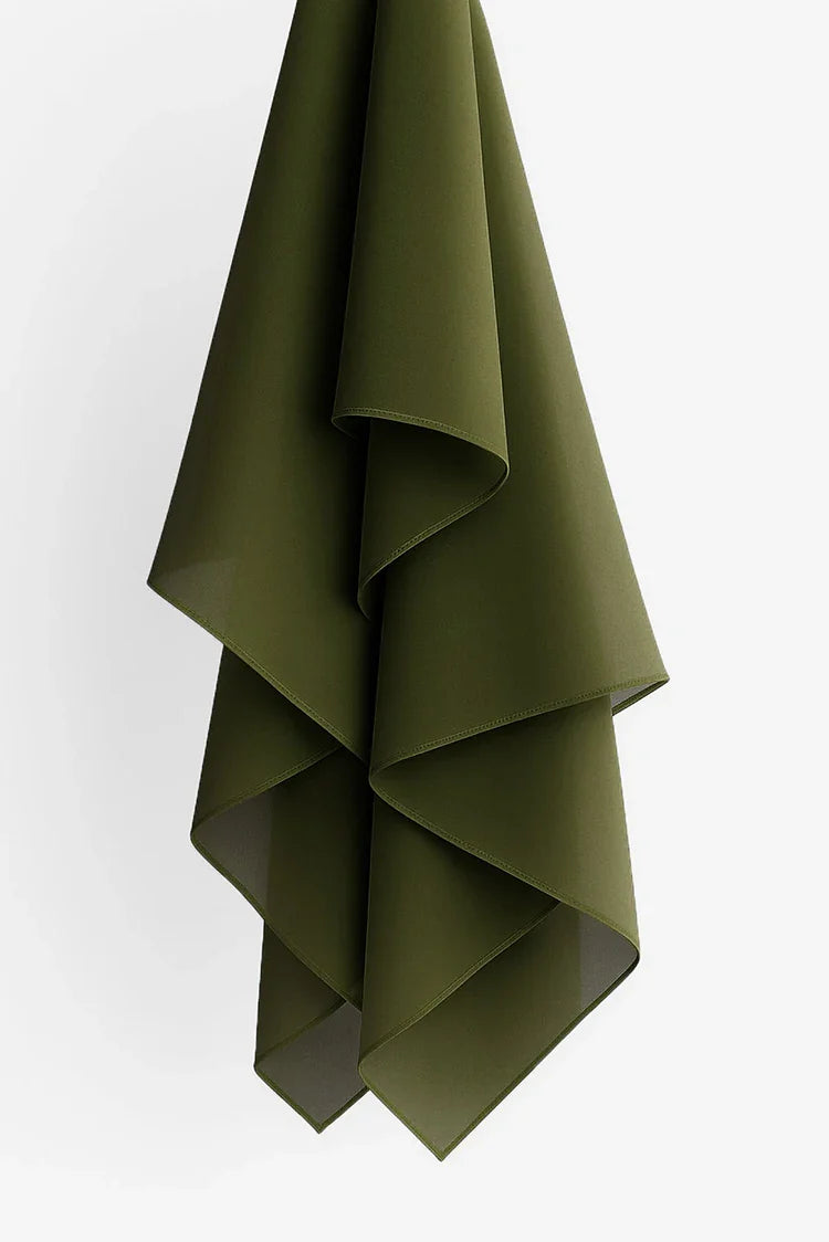 Picture of Divinely Crafted - Hijab Chiffon - Olive - Available at Raja Sahib