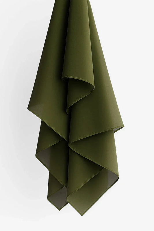 Picture of Divinely Crafted - Hijab Chiffon - Olive - Available at Raja Sahib