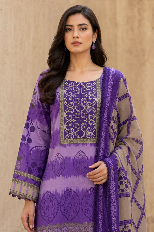 Picture of Kleren - Digital Printed Lawn - H-11 - Unstitched - Available at Raja Sahib