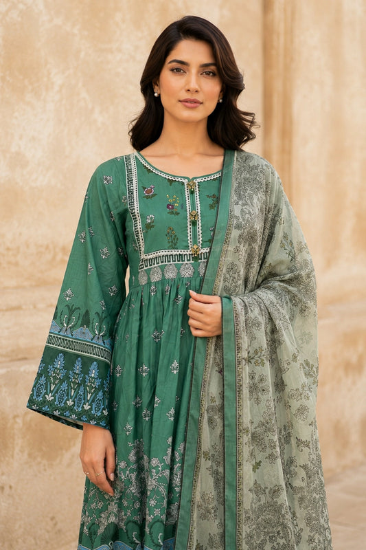 Picture of Kleren - Digital Printed Lawn - H-13 - Unstitched - Available at Raja Sahib
