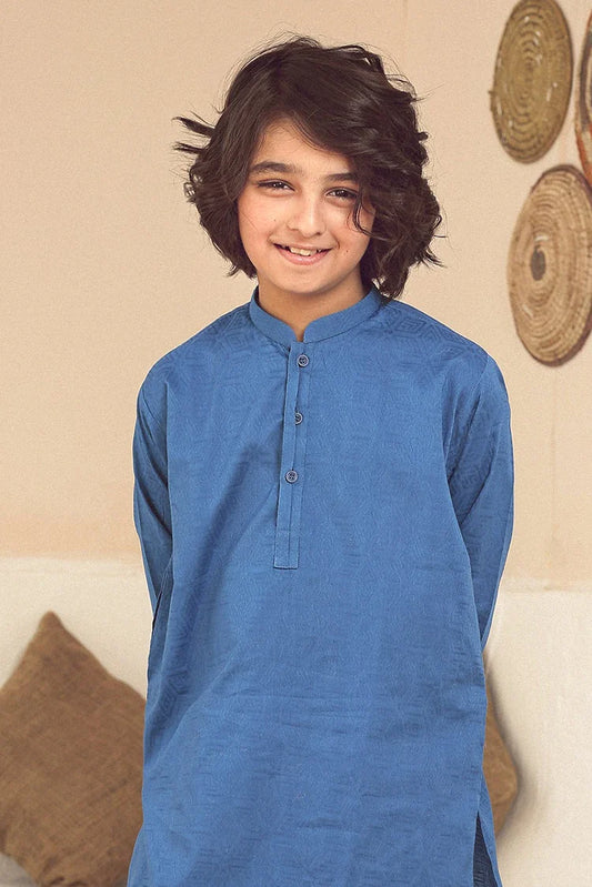 Picture of Istor - Stitched - Kids Kurta - Royal Blue - IST-103 - Available at Raja Sahib
