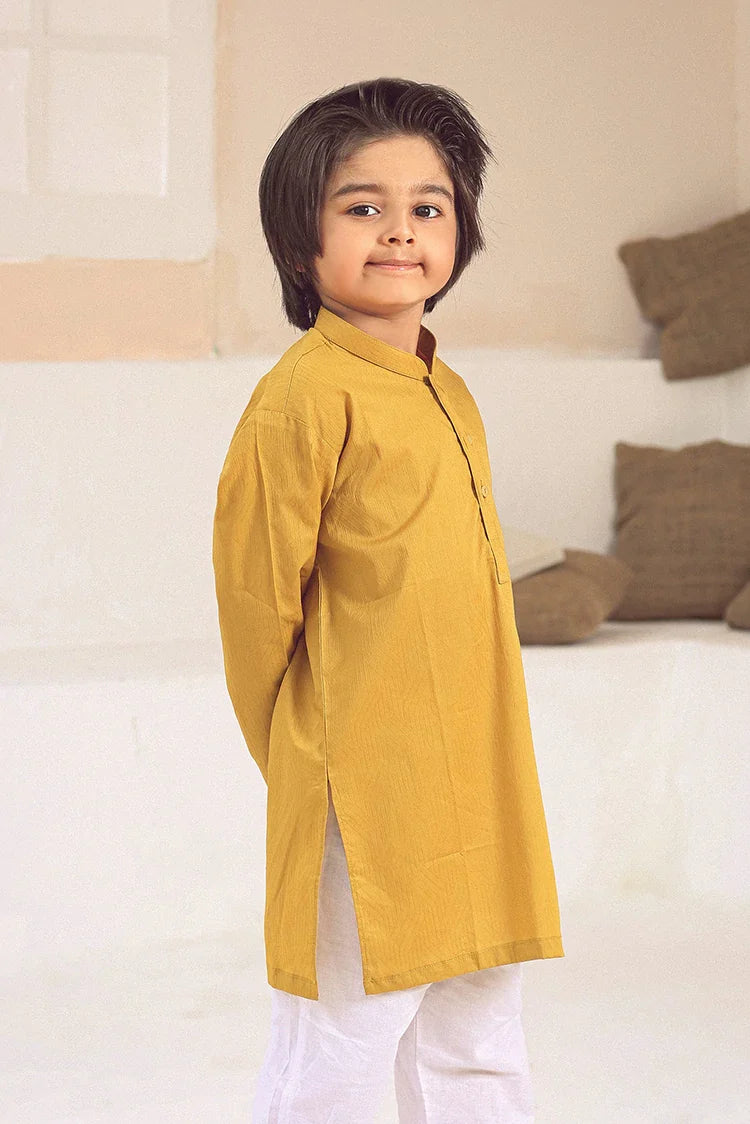 Picture of Istor - Stitched - Kids Kurta - Yellow - IST-104 - Available at Raja Sahib
