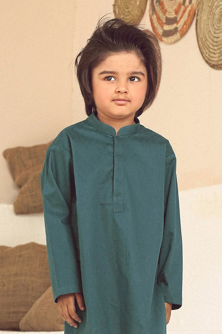 Picture of Istor - Stitched - Kids Kurta - Green - IST-105 - Available at Raja Sahib