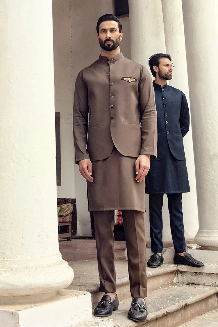 Picture of Istor - Waistcoat - Cardoba - Camel - IST-71 - Available at Raja Sahib