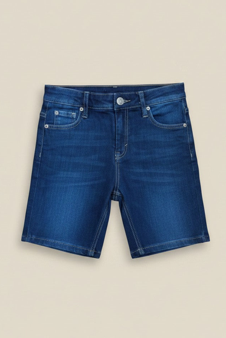 Picture of Ixample - Dark Blue Denim Short - Available at Raja Sahib